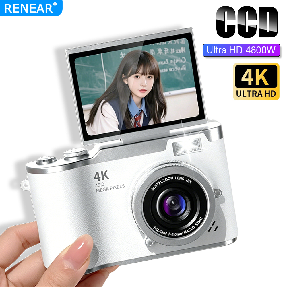 Kids Education News - Câmera Digital Portátil 4K CCD HD