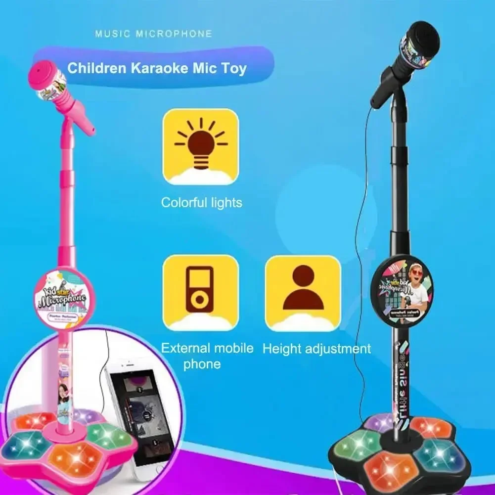 Kids Education Phone - Crianças microfone com suporte karaoke música
