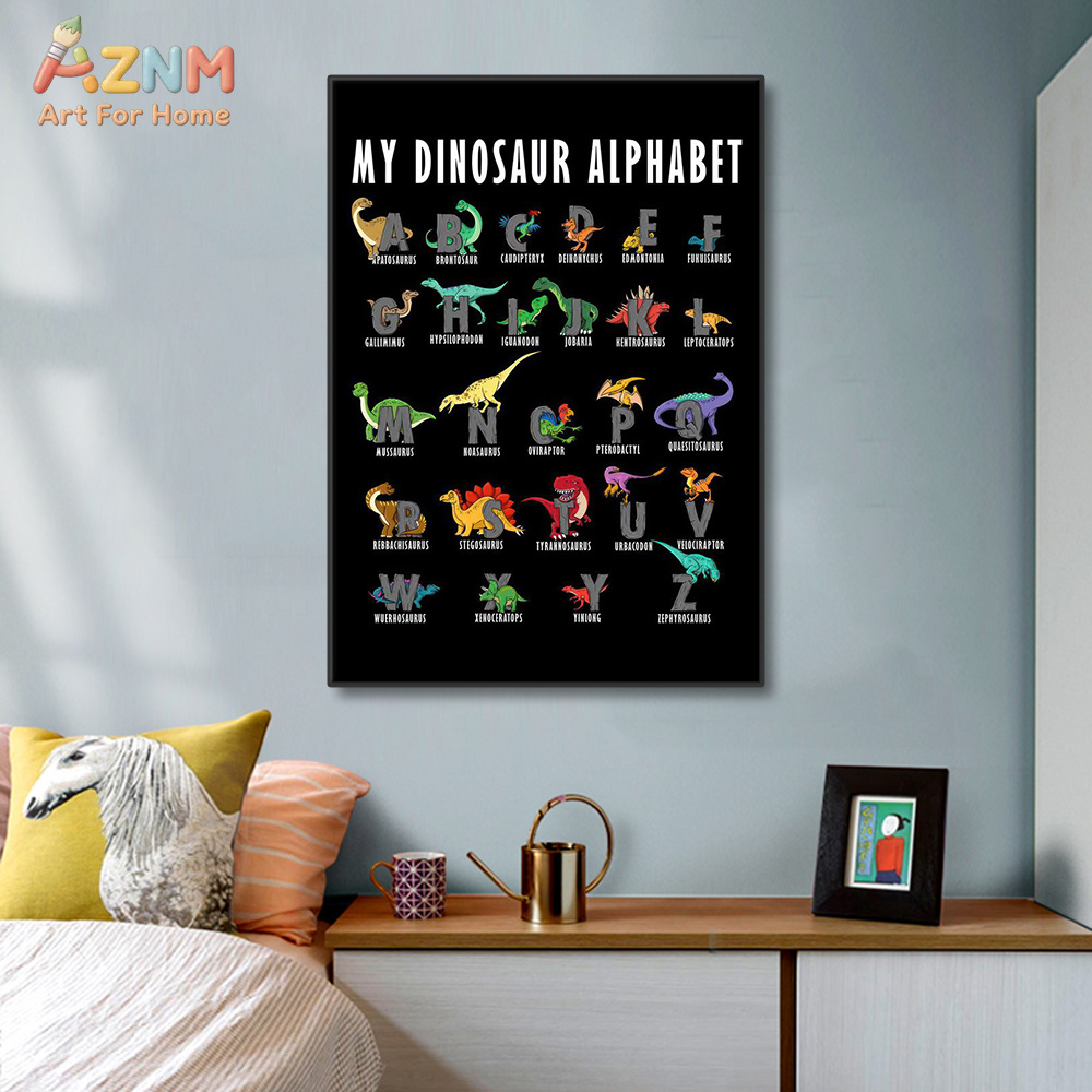 Background For Kids Education - AZNM Quadro de Parede em Tela