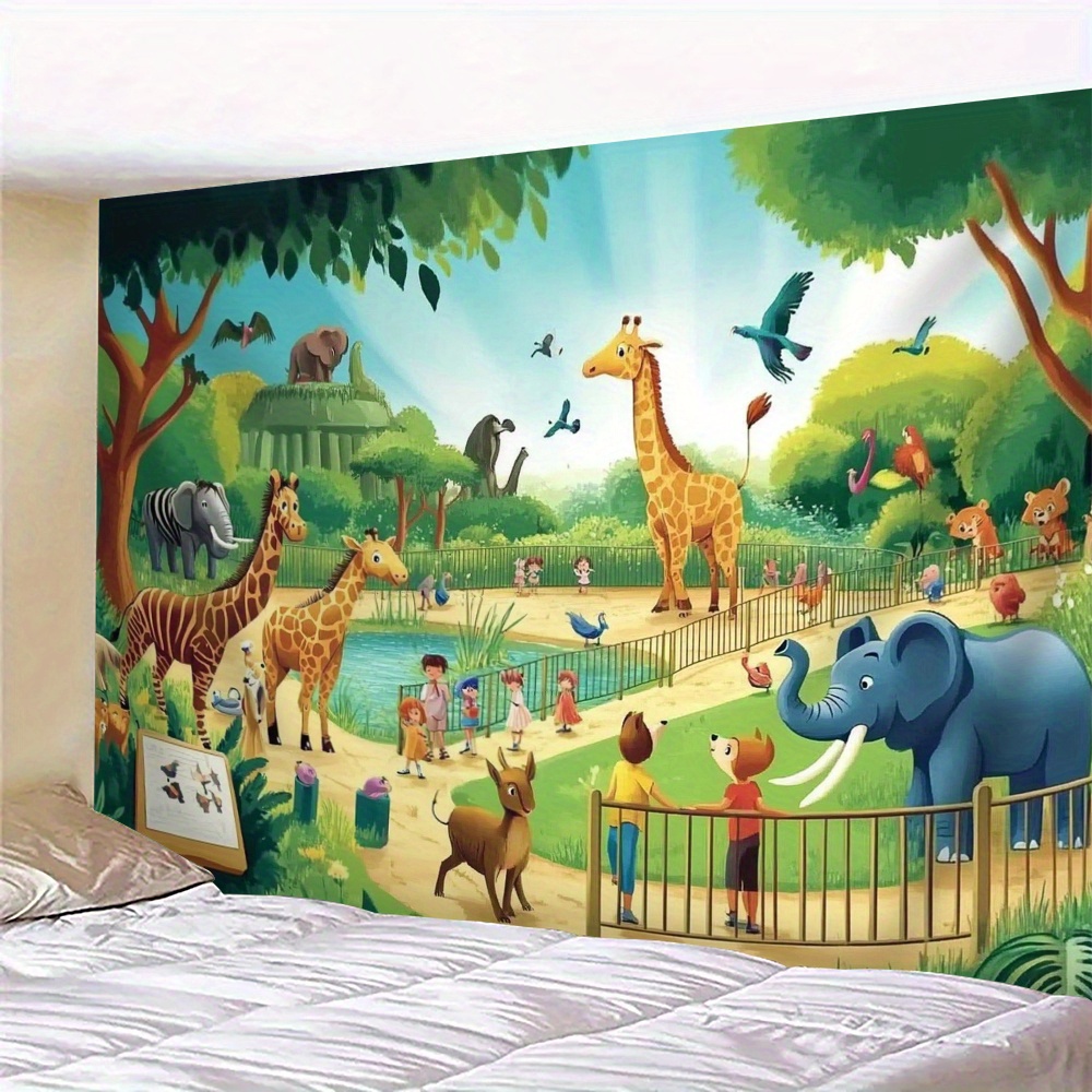 Background For Kids Education - 1 peça Tapeçaria de Parede Educacional