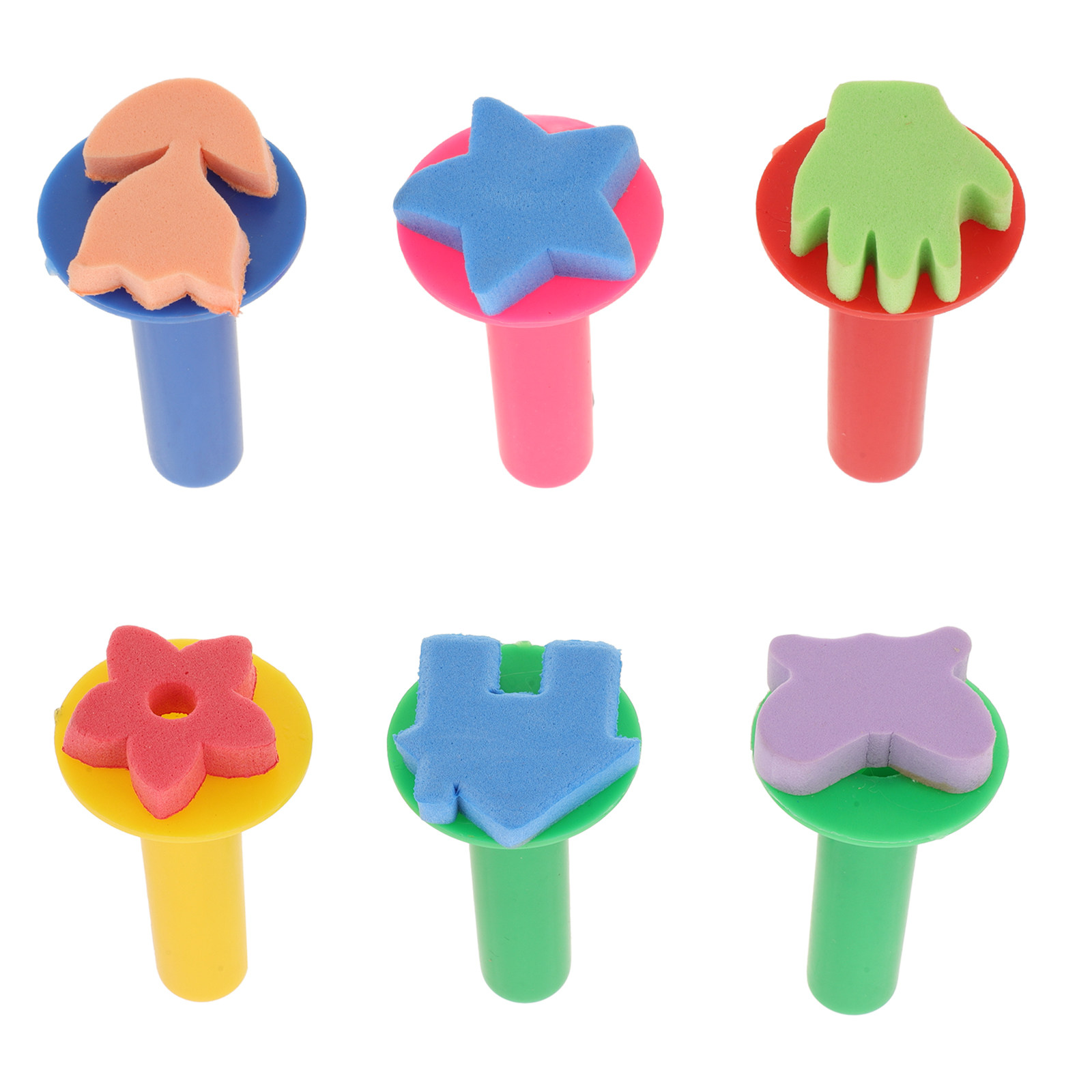 Conjunto de 6 Pincéis de Espum - Kids Education Tools avaliação e preço