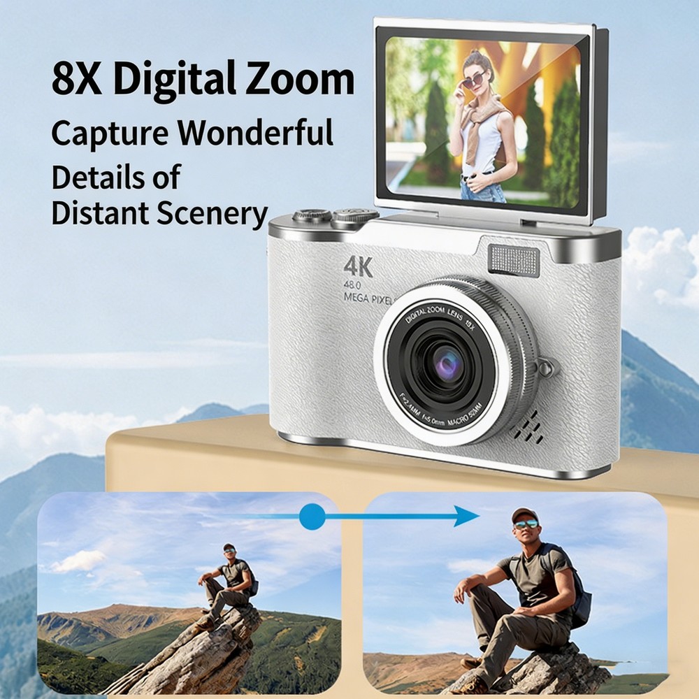 Câmera Digital Portátil 4K CCD - Kids Education News avaliação e preço