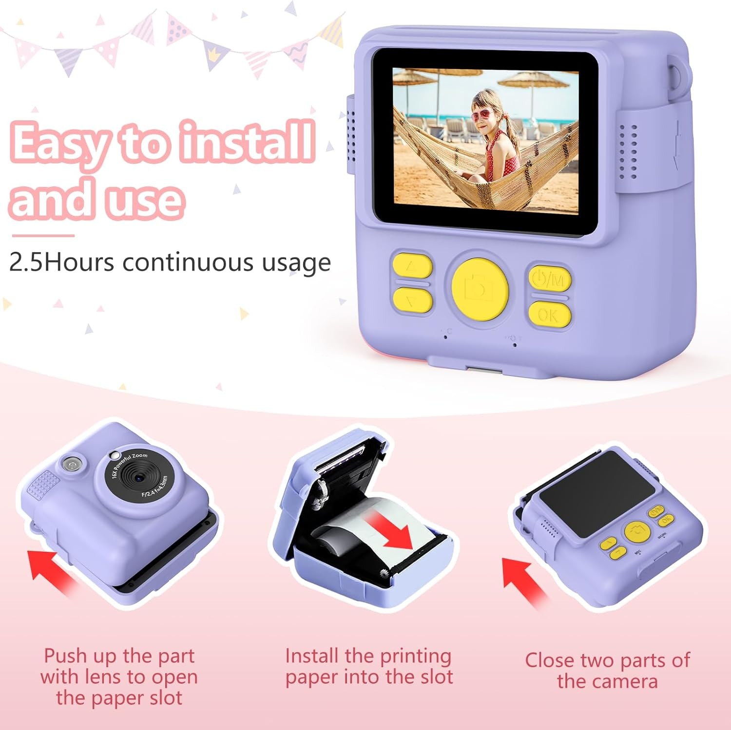 Câmera Instantprint para crian - Kids Education News avaliação e preço